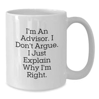 Load image into Gallery viewer, Funny Advisor White Coffee Mug Gifts from Family for Advisor Friends Coworkers Unique Christmas Unique Gifts - Additional
