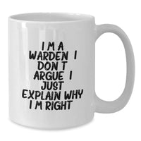 Load image into Gallery viewer, Funny Warden White Coffee Mug Gifts from Friends for Christmas Unique Ideas - Additional
