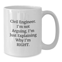 Load image into Gallery viewer, Civil Engineer White Coffee Mug - Funny Gift for Civil Engineers from Friends and Family - Unique Christmas Unique Gifts - Additional
