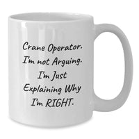 Load image into Gallery viewer, Funny Gifts from Friends for Crane Operator - White Coffee Mug, Perfect for Christmas Morning - Additional
