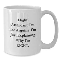 Load image into Gallery viewer, Funny Flight Attendant Gifts from Men, Women, Friends, Coworkers, Family - Flight Attendant I&#39;m Not Arguing, I&#39;m Just Explaining Mugs - Christmas Unique Gifts for Flight Attendant, Women, Men - Additional
