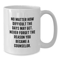 Load image into Gallery viewer, Funny Counselor Quotes Gifts from Family for Counselor White Coffee Mug - Inspirational Mug for Counselor Birthday Unique Gifts - Additional