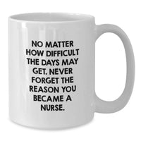 Load image into Gallery viewer, Funny Nurse Gifts, White Coffee Mug for Graduation, Inspirational Quote - Gifts from Family to Nurses - Additional