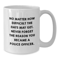 Load image into Gallery viewer, Police Officer Gifts - White Coffee Mug with Inspirational Quote - Gifts from Family to Police Officer on Valentine's - Additional