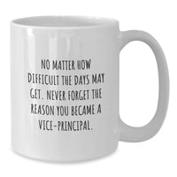 Load image into Gallery viewer, Funny Vice-principal Gifts from Friends - White Coffee Mug, Inspirational Quote - Gifts for Vice-principal, Christmas Unique Mugs - Additional