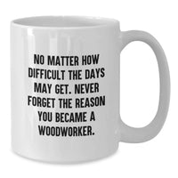 Load image into Gallery viewer, Woodworker Gifts - Funny Quote Coffee Mug for Valentine's - Unique White Mug for Woodworker - Additional