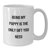 Load image into Gallery viewer, Funny Pappy White Coffee Mugs Being My Pappy Is The Only Gift You Need Gifts from Family to Pappy on Christmas - Additional
