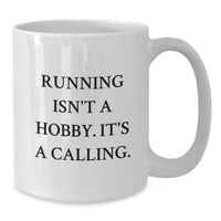 Load image into Gallery viewer, Funny Running Quotes Gifts for Her, Gifts from Mom, White Ceramic Coffee Mug for Running Enthusiasts, Perfect Valentine's Unique Gifts - Additional