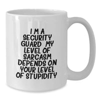 Load image into Gallery viewer, Security Guard Funny White Coffee Mug - Gifts for Security Guards by Men - Unique Valentine's Gifts from Friends to Family - Additional