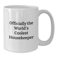 Load image into Gallery viewer, Funny Housekeeper Gifts for Him, The World's Coolest Housekeeper Mug, White Coffee Mug for Dad on Father's Day - Additional