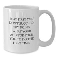 Load image into Gallery viewer, Auditor Humor Funny White Coffee Mug Gifts for Men from Family, Father's Day Unique Gifts for Auditor, White Coffee Mug with 15oz Capacity - Additional