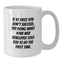 Load image into Gallery viewer, Funny Web Developer Gifts from Dad, Unique White Coffee Mug for Web Developer, Father's Day Unique Gifts for Web Developer Men - Additional