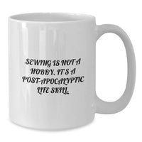 Load image into Gallery viewer, Sewing Enthusiast Gifts for Men Funny Quote White Coffee Mug - Additional