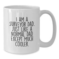 Load image into Gallery viewer, Funny Dad Surveyor Gifts, Unique White Coffee Mugs for Surveyor Dads, Graduation Unique Gifts from Men to Surveyor Men - Additional