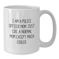 Load image into Gallery viewer, Birthday Gift for Her Police Officer Mom White Coffee Mug Present - Additional