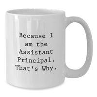 Load image into Gallery viewer, Funny Assistant Principal White Coffee Mug Gifts from Friends, Men, or Coworkers to Graduation Unique Gifts for Assistant Principal - Additional