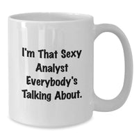 Load image into Gallery viewer, Analyst Keepsake White Coffee Mug for Him Birthday Gift with Quote - Additional