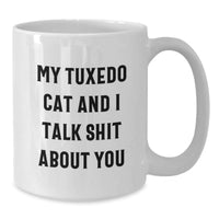 Load image into Gallery viewer, Funny Tuxedo Cat Gifts for Men from Family - White Coffee Mug with Inspirational Quote - Additional
