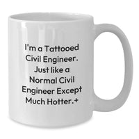 Load image into Gallery viewer, Funny Civil Engineer Mug, Gifts for Civil Engineer from Friends, White Coffee Mug for Graduation Unique - Additional