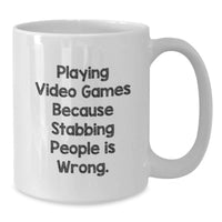 Load image into Gallery viewer, Funny Playing Video Games White Coffee Mug Gifts from Friends for Men, Unique Graduation Unique Gifts - Additional
