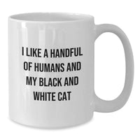 Load image into Gallery viewer, Funny Black and White Cat Gifts from Family - White Coffee Mug for Women Graduation Unique Gifts - Additional