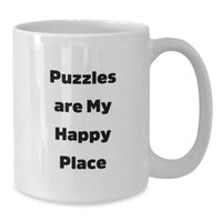 Load image into Gallery viewer, Puzzles Lovers Graduation Gifts for Women Friends Family from Puzzles Are My Happy Place White Coffee Mug - Additional
