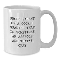 Load image into Gallery viewer, Funny Cocker Spaniel Dog Christmas Unique Gifts for Men Women Friends Family - White Coffee Mug - Additional
