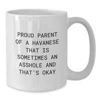 Load image into Gallery viewer, Funny Havanese Dog Gifts from Mom Dad Friends for Havanese Dog Lovers, Christmas Unique Mug, Proud Parent Quote - Additional
