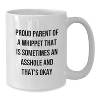 Load image into Gallery viewer, Funny Whippet Dog Mom Gifts from Dad to Daughter, Unique Christmas Unique Gifts for Women, White Coffee Mug - Additional
