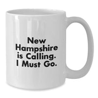 Load image into Gallery viewer, New Hampshire White Coffee Mug Gift for Men Friends from Family Loving New Hampshire Quote - Additional