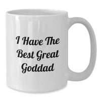 Load image into Gallery viewer, Funny Goddad Quotes White Coffee Mug, Gifts from Men to Goddad, Inspirational Quote for Goddad&#39;s Graduation, Unique Gifts for Him - Additional
