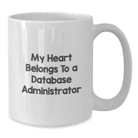 Load image into Gallery viewer, Funny Quote Gifts for Database Administrator Friends Unique White Coffee Mug, Gifts from Men to Database Administrator Coworkers, Perfect Christmas Unique Gifts - Additional