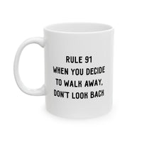 Load image into Gallery viewer, Rule 91 Coffee Mug White 11oz 15oz