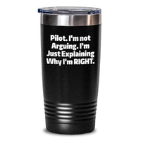 Load image into Gallery viewer, Funny Pilot Gifts from Friends to Pilot Men, Unique Pilot Tumblers for Pilot Enthusiasts, Christmas Unique Pilot Mugs - Main
