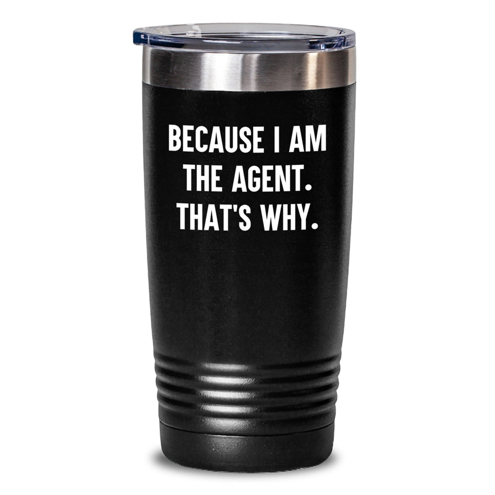 Funny Agent Quote Mugs for Men, Gifts from Friends, 20oz 30oz Stainless Steel Vacuum Insulated Tumblers, Agent Gifts for Christmas - Main