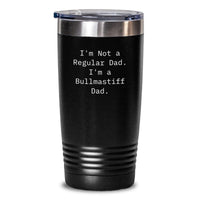 Load image into Gallery viewer, Bullmastiff Dad Funny Quote Gift for Men - 20oz or 30oz Black Tumbler - Gifts from Dad to Bullmastiff Dog Lover - Main