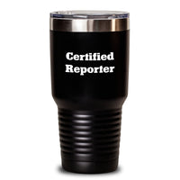 Load image into Gallery viewer, Funny Certified Reporter Gifts from Family - Unique Reporter Tumblers for Men - Christmas Unique Gifts for Reporter - Main