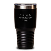 Load image into Gallery viewer, Funny Developer Christmas Unique Gifts from Friends for Developer Tumblers Men Black 20oz 30oz Stainless Steel - Main
