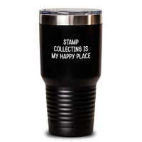 Load image into Gallery viewer, Funny Stamp Collecting Gifts for Friends - &#39;Stamp Collecting Is My Happy Place&#39; Tumbler for Graduation - Main

