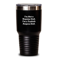 Load image into Gallery viewer, Funny Turkish Angora Cat Gifts for Dad from Men, Unique Christmas Unique Gifts, Turkish Angora Cat Lover Tumbler, 20oz or 30oz Black Insulated Tumbler - Main
