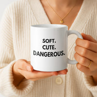 Load image into Gallery viewer, Soft Cute Dangerous Slogan Coffee Mug