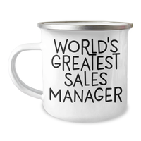 Load image into Gallery viewer, Funny Sales Manager Gifts from Men, World&#39;s Greatest Sales Manager Camping Mug for Dad on Father&#39;s Day - Image 1

