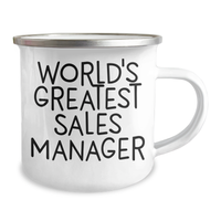 Load image into Gallery viewer, Funny Sales Manager Gifts from Men, World&#39;s Greatest Sales Manager Camping Mug for Dad on Father&#39;s Day - Image 2
