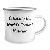 Load image into Gallery viewer, Cool Musician Gifts from Friends for Father&#39;s Day - Officially The World&#39;s Coolest Musician Camping Mug, 12 oz Stainless Steel - Image 2

