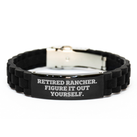 Load image into Gallery viewer, Rancher Gifts from Friends, Unique Graduation Unique Gifts for Retired Rancher, Figure It Out Yourself - Glide lock Clasp Bracelet - Image 1
