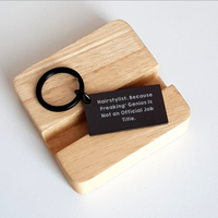 Load image into Gallery viewer, Funny Hairstylist Gifts for Graduation - Keychain with Quote &#39;Hairstylist. Because Freaking&#39; genius Is Not An Official Job Title.&#39; - Gifts from Friends to Hairstylists - Image 2
