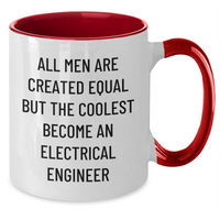 Load image into Gallery viewer, Electrical Engineer Funny Gifts from Men to Electrical Engineer, Two Tone Coffee Mug for Father&#39;s Day - Additional
