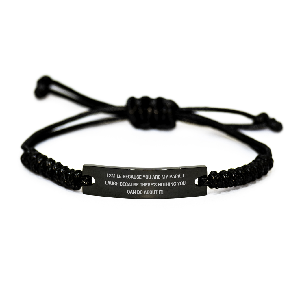 Papa's Funny Rope Bracelet, Gifts from Friends for Papa, Unique Father's Day Unique Gifts - Image 1