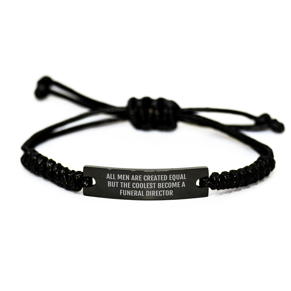 Funny Quote Funeral Director Rope Bracelet, Gifts from Men to Funeral Director, Unique Father's Day Unique Gifts for Funeral Director - Image 1