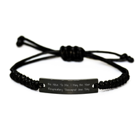 Load image into Gallery viewer, Funny Respiratory Therapist Gifts, Be Nice To Me. I May Be Your Respirapist One Day., Rope Bracelet for Men, Unique Father&#39;s Day Unique Gifts from Family - Image 1
